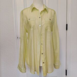 Chico's Lime Button Down Shirt